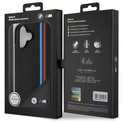  iPhone 16 Fekete BMW M Meshed Tricolor Stripes MagSafe tok-3666339323769 8 kép