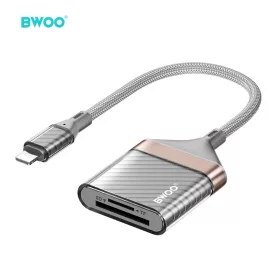 iPhone/iPad Adapter Lightning - SD/TF kártyaolvasó szürke-6933654817530 1 kép