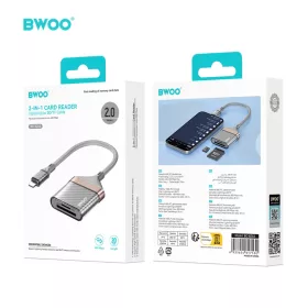 iPhone/iPad Adapter Lightning - SD/TF kártyaolvasó szürke-6933654817530 2 kép