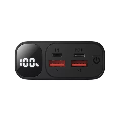 BWOO 20W 20000 mAh power bank LCD kijelzővel, fekete-6933654807555 3 kép