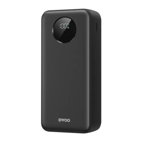 BWOO 22,5W 30000 mAh powerbank LCD kijelzővel, fekete-6933654814973 2 kép