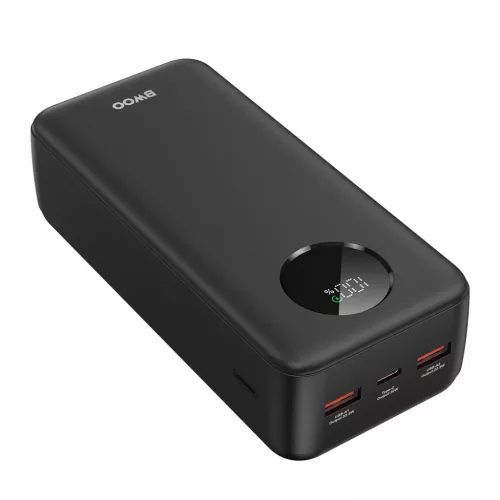 BWOO 22,5W 30000 mAh powerbank LCD kijelzővel, fekete-6933654814973 3 kép