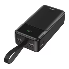 BWOO 65W powerbank 30000 mAh 2x USB-A, 1x USB-C LCD kijelzővel, feket-6933654815932 2 kép