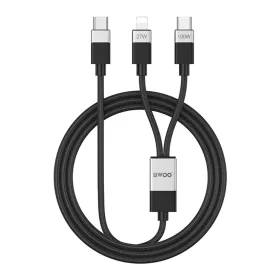   BWOO Brained 100W/27W 2 az 1-ben USB-C - USB-C és Lightning kábel