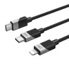 BWOO Brained 100W/27W 2 az 1-ben USB-C - USB-C és Lightning kábel-6933654813785 3 kép