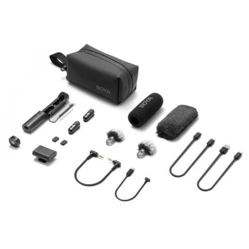 Mikrofon BOYA MAGIC-03 vezeték nélküli 2.4GHz USB-C - fekete-6977490711416 2 kép