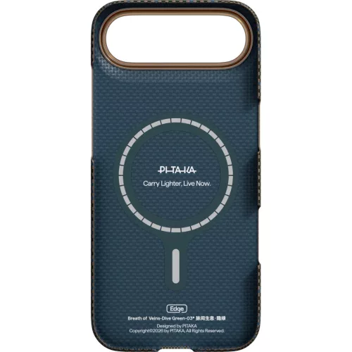  Apple iPhone Air búvárzöld Pitaka Edge Case Breath of Veins telefo-8594184318386 3 kép