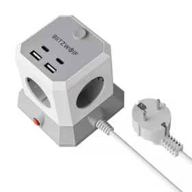 Hálózati elosztó BlitzWolf BW-EC1 4xAC 2xUSB-A 2xUSB-C-5907085520056 2 kép