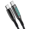 BlitzWolf BW-TC23 USB-C - USB-C töltőkábel kijelzővel, 100W, 0.9m -5905316140141 1 kép