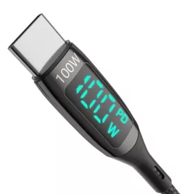 BlitzWolf BW-TC23 USB-C - USB-C töltőkábel kijelzővel, 100W, 0.9m -5905316140141 2 kép