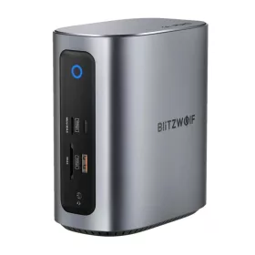   BlitzWolf BW-TH15 17 az 1-ben dokkolóállomás 2xHD+DP+4xC+3xUSB 3.0+USB 3.1+C 3.2+C PD+RJ45+micro SD+SD+3.5mm audio