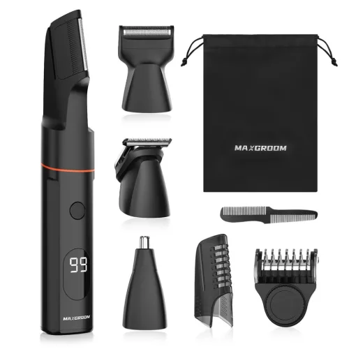 MAXGROOM LK-881 multifunkcionális trimmer cserélhető fejjel - feket-5907769388859 2 kép