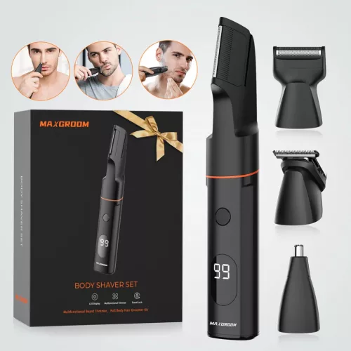 MAXGROOM LK-881 multifunkcionális trimmer cserélhető fejjel - feket-5907769388859 3 kép