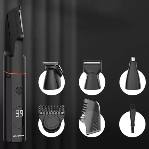 MAXGROOM LK-881 multifunkcionális trimmer cserélhető fejjel - feket-5907769388859 4 kép