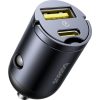 Baseus Tiny Star Mini autós töltő (U+C) 30W Kozmikus fekete-6932172677206 6 kép