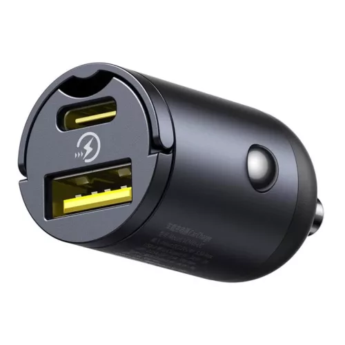 Baseus Tiny Star Mini autós töltő (U+C) 30W Kozmikus fekete-6932172677206 2 kép
