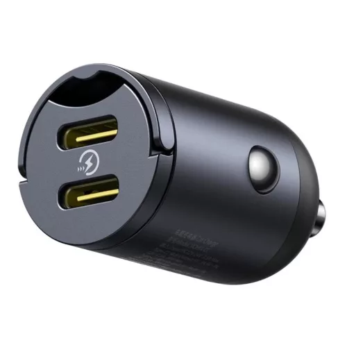Baseus Tiny Star Mini Autós Töltő 2C 30W Kozmikus Fekete-6932172677190 2 kép