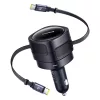 Baseus PD autós töltő 2x USB-C port 60W fekete