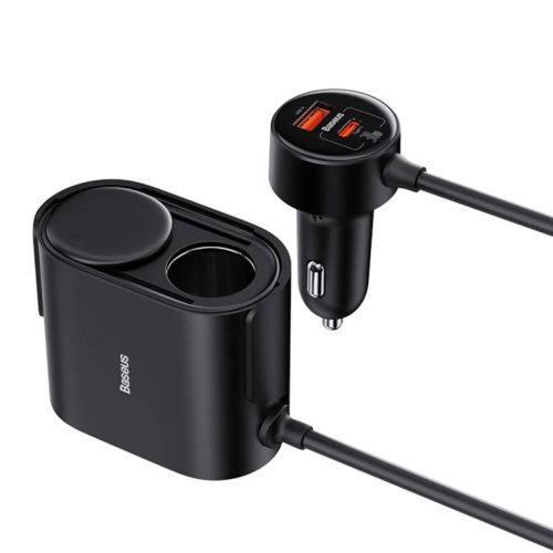Baseus autós szivargyújtós töltő és elosztó USB-A, USB-C 30W-6932172632243 1 kép