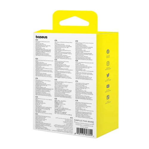 Baseus S-09 Pro Bluetooth  FM Transmitter fekete (C10762200113-00)-6932172643355 9 kép