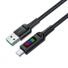 Acefast C7-04 USB-A USB-C 60W 1.2m kábel kijelzővel - fekete-6974316282785 2 kép