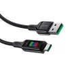 Acefast C7-04 USB-A USB-C 60W 1.2m kábel kijelzővel - fekete-6974316282785 3 kép