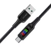 Acefast C7-04 USB-A USB-C 60W 1.2m kábel kijelzővel - fekete-6974316282785 4 kép
