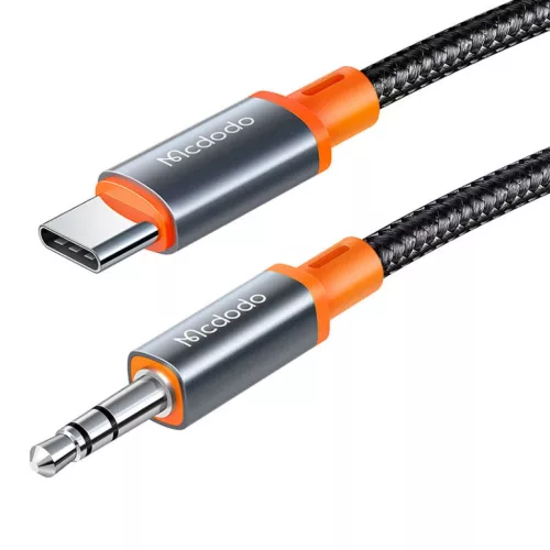 Mcdodo CA-900 USB-C 3.5 mm AUX mini jack kábel, 1.8m (fekete),-6921002609005 3 kép