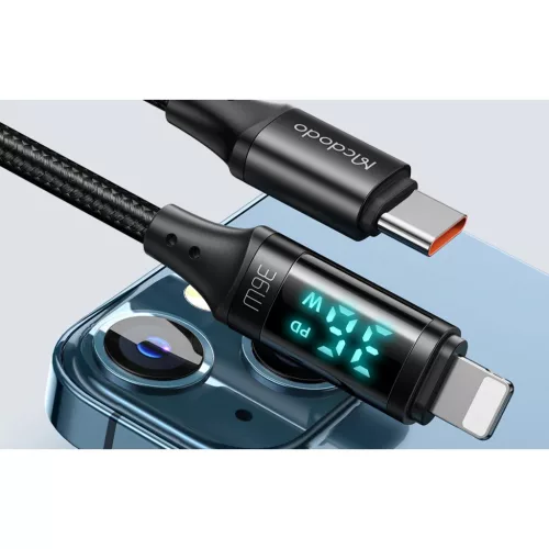 Mcdodo CA-1030 USB-C - Lightning kábel, 36W, 1.2m (fekete)-6921002610308 4 kép