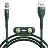 Baseus Zinc mágneses kábel USB + Csatlakozóvég szett AFC 5A 1m zöld (CA1T3-B06)