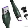 Baseus Zinc mágneses kábel USB + Csatlakozóvég szett AFC 5A 1m zö-6953156229662 4 kép