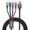 Baseus 4in1 gyorstöltő kábel szett 2 x Lightning 3.5A nylon harisny-6953156278486 1 kép