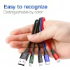 Baseus 4in1 gyorstöltő kábel szett 2 x Lightning 3.5A nylon harisny-6953156278486 5 kép