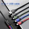 Baseus 4in1 gyorstöltő kábel szett 2 x Lightning 3.5A nylon harisny-6953156278486 8 kép