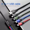 Baseus 4in1 gyorstöltő kábel szett 2 x Lightning 3.5A nylon harisny-6953156278486 8 kép