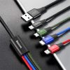 Baseus 4in1 gyorstöltő kábel szett 2 x Type-C 3.5A nylon harisnyáz-6953156278493 4 kép