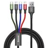 Baseus 4in1 gyorstöltő kábel szett 2 x Type-C 3.5A nylon harisnyáz-6953156278493 8 kép