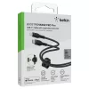 Belkin BOOST CHARGE PRO Flex USB-C és Lightning, fonott szilikon káb-745883832477 5 kép