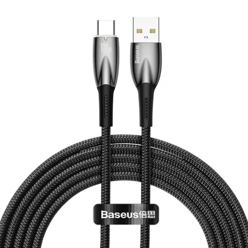 Baseus Glimmer USB-A - USB-C töltőkábel, 100W, 2m (fekete)-6932172617998 2 kép