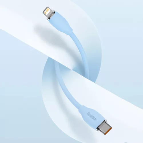 Baseus Jelly USB Type-C - Lightning kábel 20W 1.2m fekete (CAGD020001-6932172603939 2 kép
