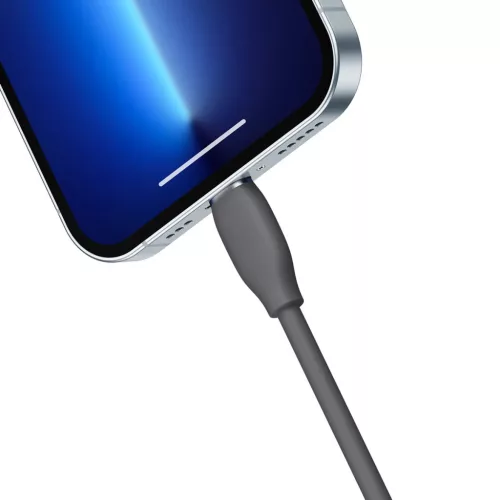 Baseus Jelly USB Type-C - Lightning kábel 20W 1.2m fekete (CAGD020001-6932172603939 5 kép