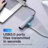 Baseus HUB Type-C - PD HDMI USB 3.0 LAN átalakító szürke (CAHUB-J0-6953156287365 7 kép