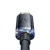 Baseus Crystal Shine USB-Lightning kábel, 2.4A, 1.2m (fekete)-6932172602680 6 kép