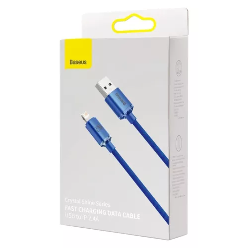 Baseus Crystal Shine gyors töltős adatkábel USB - Lightning 2.4A 1.-6932172602697 8 kép