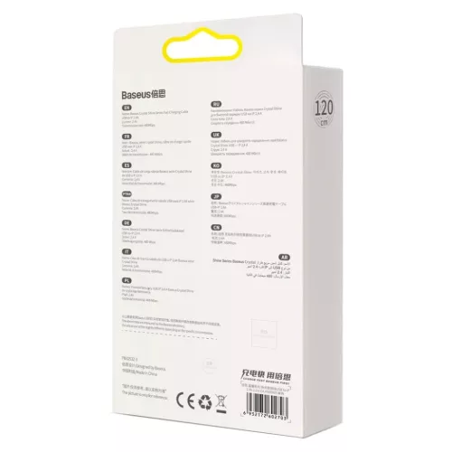 Baseus Crystal Shine gyors töltős adatkábel USB - Lightning 2.4A 1.-6932172602703 7 kép