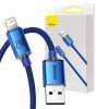 Baseus Crystal Shine USB-Lightning kábel, 2,4A, 2m (kék)-6932172602727 1 kép