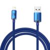 Baseus Crystal Shine USB-Lightning kábel, 2,4A, 2m (kék)-6932172602727 2 kép