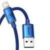 Baseus Crystal Shine USB-Lightning kábel, 2,4A, 2m (kék)-6932172602727 3 kép