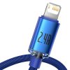 Baseus Crystal Shine USB-Lightning kábel, 2,4A, 2m (kék)-6932172602727 4 kép