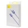Baseus Crystal Shine Lightning USB kábel, 2.4A, 2m (lila)-6932172602734 5 kép